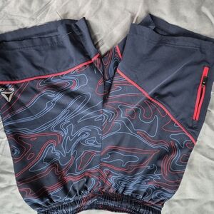 Reebok Navy and Red Swirl Shorts